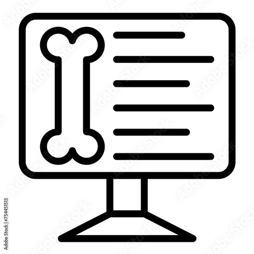 Vector Design Radiologist Monitor Icon Style