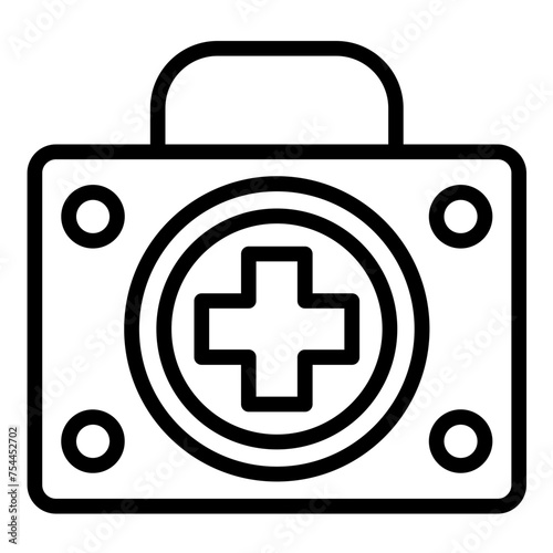 Vector Design Emergency Kit Bag Icon Style