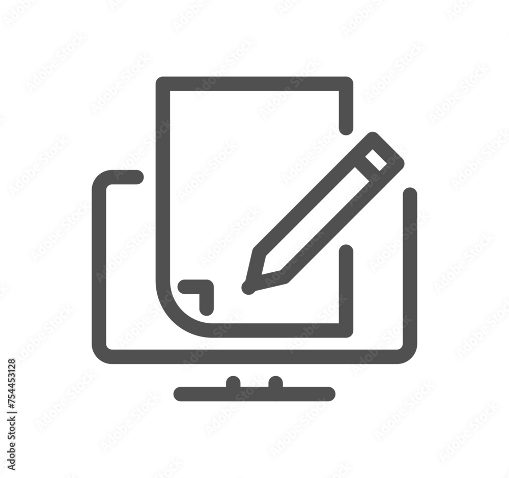 Business people meeting related icon outline and linear vector.
Business people meeting related icon outline and linear vector.