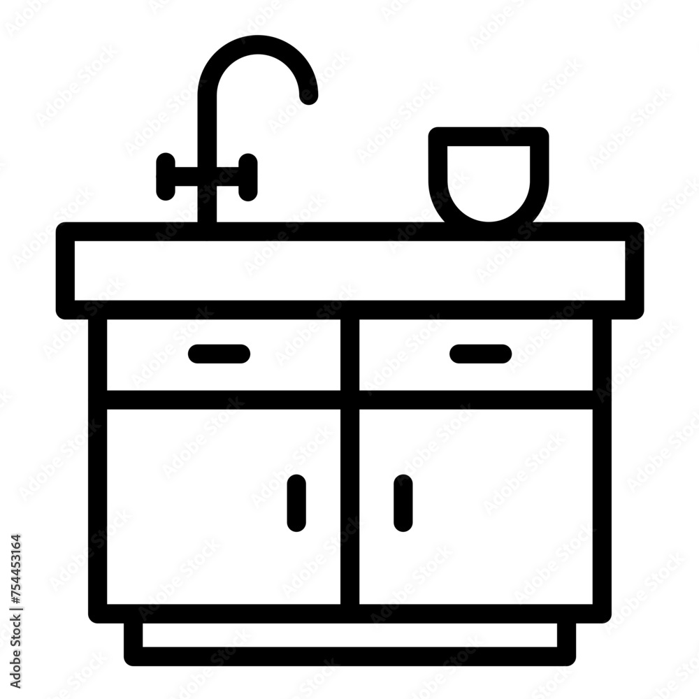 Vector Design Kitchen Island Icon Style Vector Design Kitchen Island Icon Style