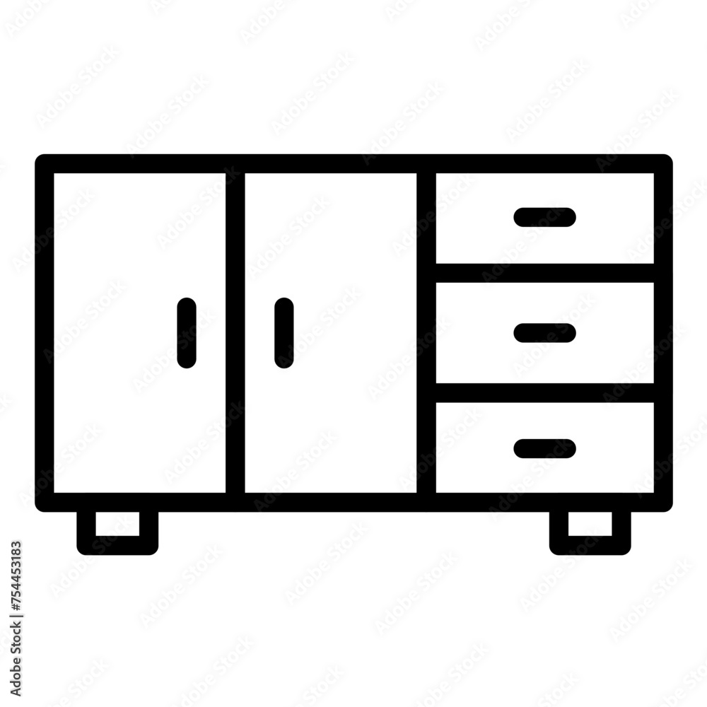 Vector Design Sideboard Icon Style Vector Design Sideboard Icon Style
