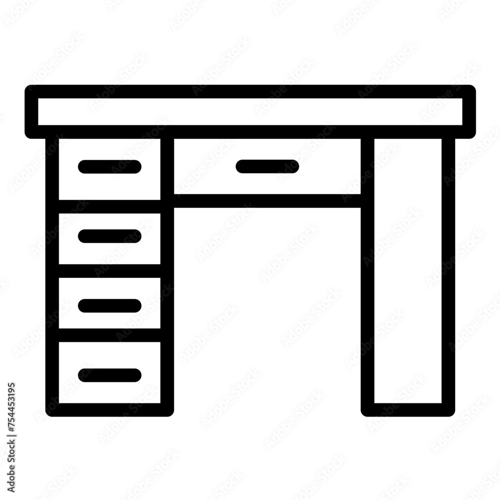 Vector Design Writing Desk Icon Style Vector Design Writing Desk Icon Style
