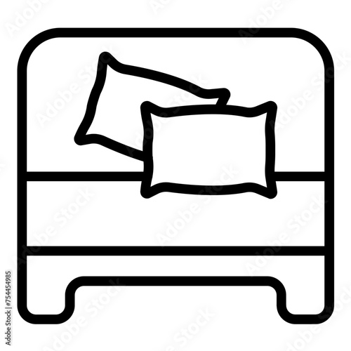 Vector Design Bedspread Icon Style