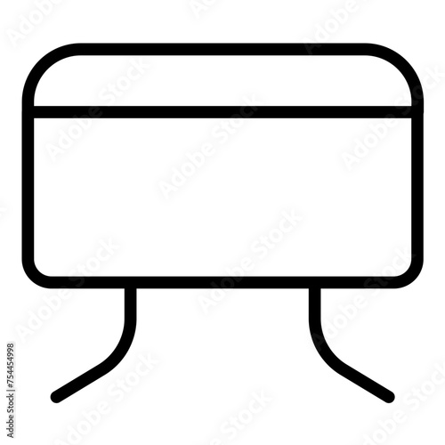 Vector Design Footstool Icon Style