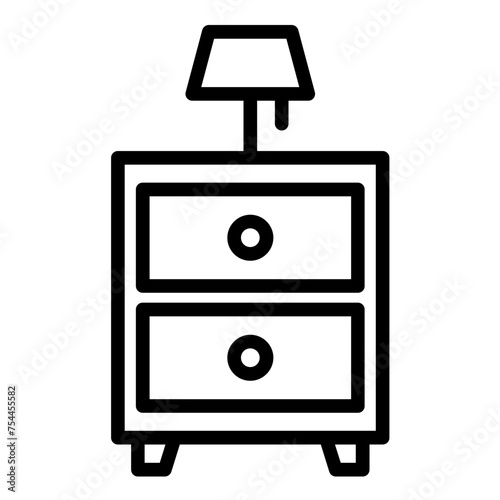 Vector Design Bedside Table Icon Style