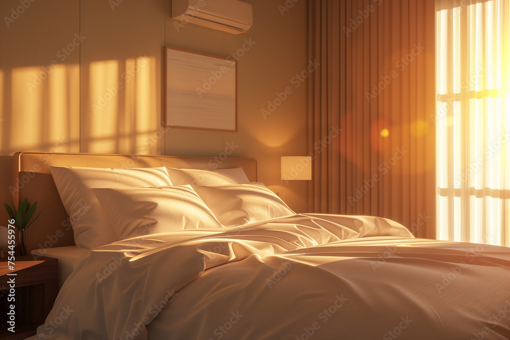 Interior of a hotel bedroom.AI generated Interior of a hotel bedroom.AI generated