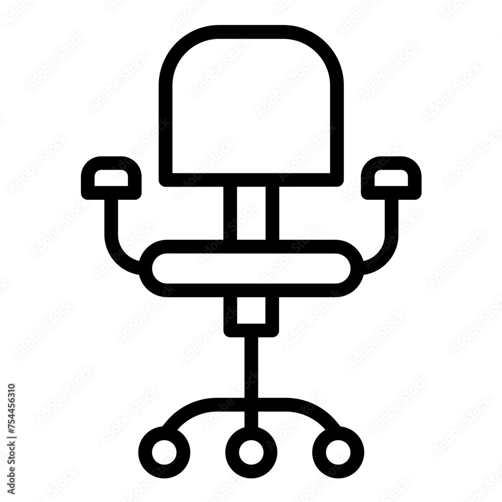 Vector Design Ergonomic Chair Icon Style Vector Design Ergonomic Chair Icon Style