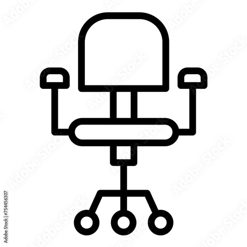 Vector Design Task Chair Icon Style