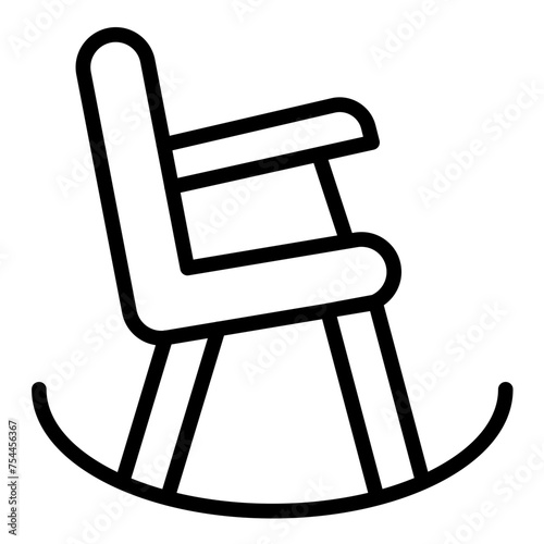 Vector Design Rocking Chair Icon Style