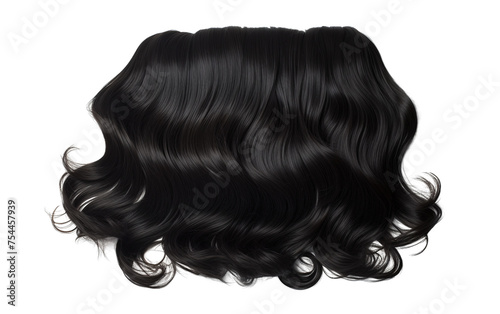 long hair wig isolated on white