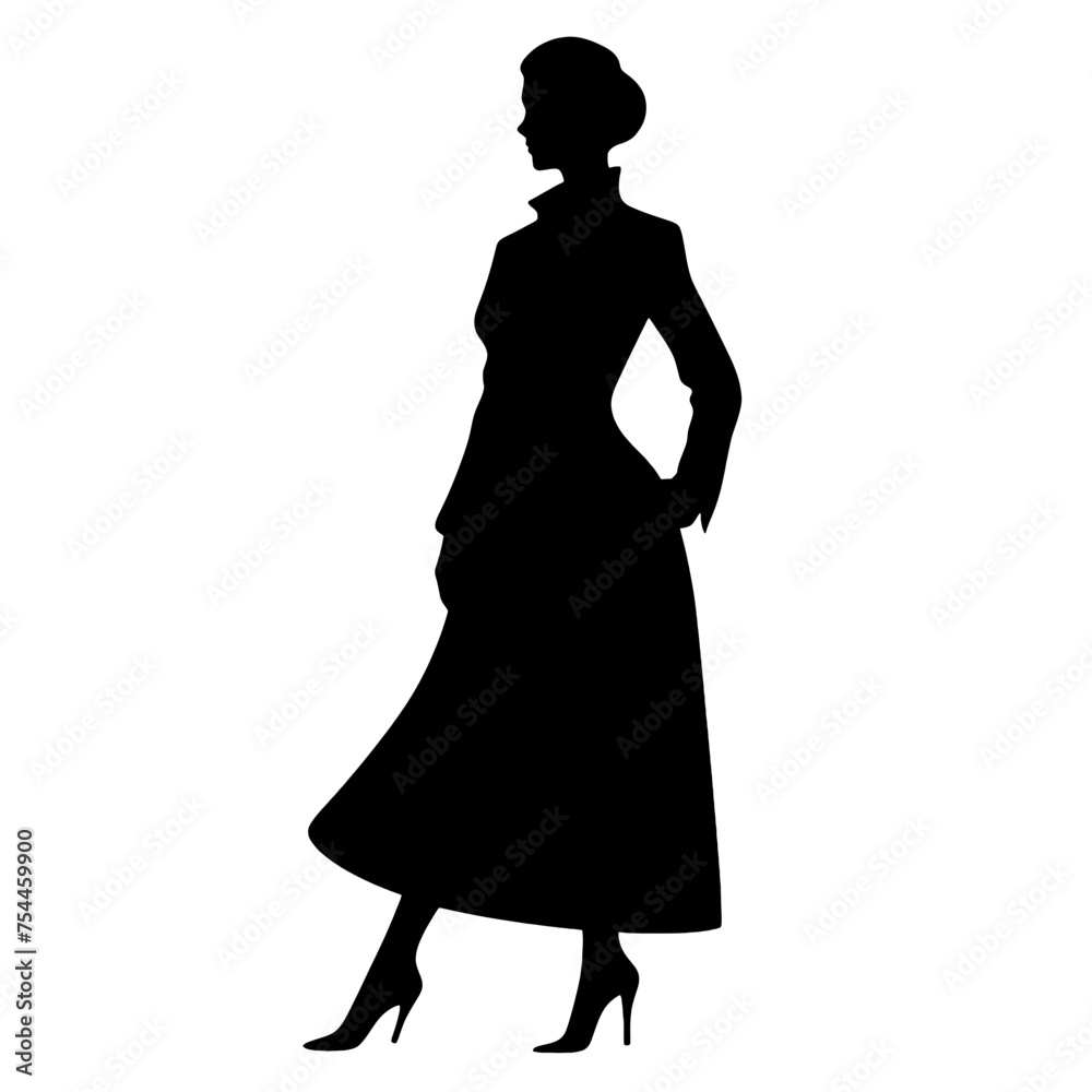 silhouette of beautiful girl silhouette of beautiful girl
