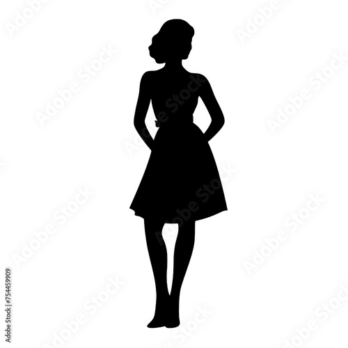  silhouette of beautiful girl