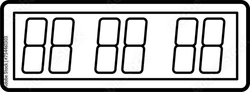 Gym Timer Outline Vector Illustration