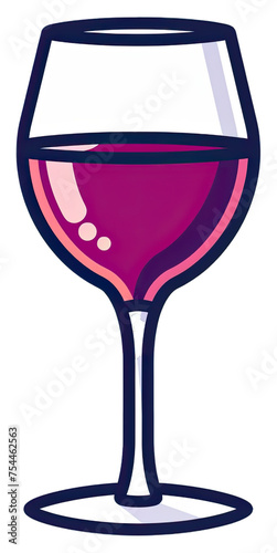 Crystal Wine Glass Stem Elegant Drinkware. Isolated on a Transparent Background. Cutout PNG.