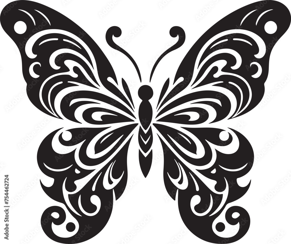 Butterfly silhouette illustration vector Butterfly silhouette illustration vector