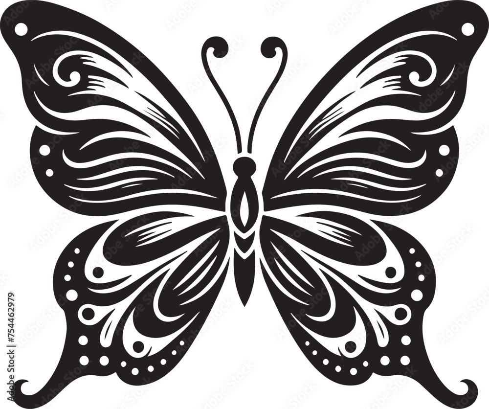Butterfly silhouette illustration vector Butterfly silhouette illustration vector