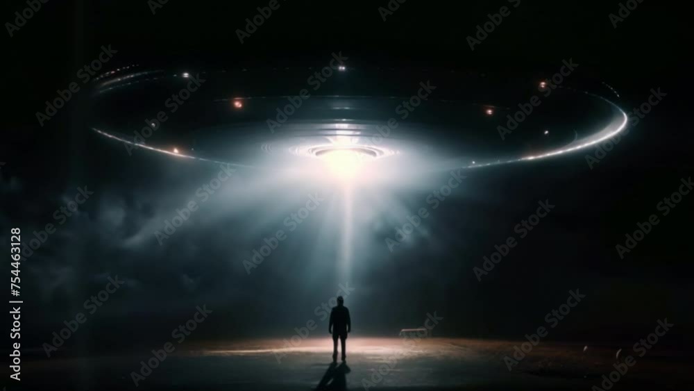 A man looks at a UFO or alien floating above a rice field in the clouds. floating above the sky flying objects like spaceships and alien invasion, extraterrestrial life, space travel, spaceships
A man looks at a UFO or alien floating above a rice field in the clouds. floating above the sky flying objects like spaceships and alien invasion, extraterrestrial life, space travel, spaceships