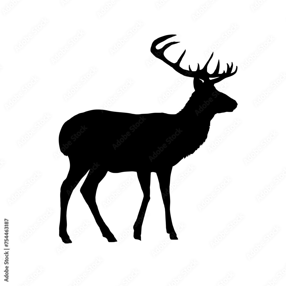 Set of deer silhouettes - vector illustration Set of deer silhouettes - vector illustration