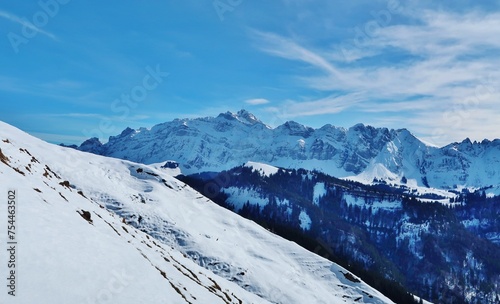 Verschneite Alpsteinkette