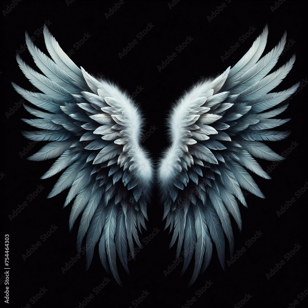 Obraz premium wings on black