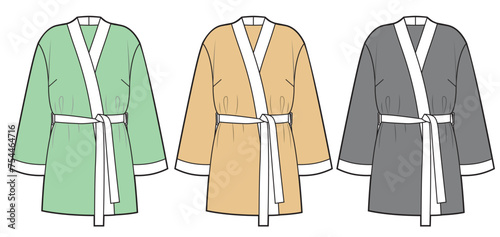 bathrobe for women different colors, font and back