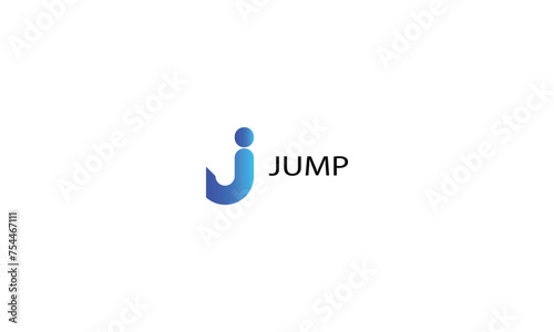 Letter J gradient creative and simple dot technological business modern logo design 