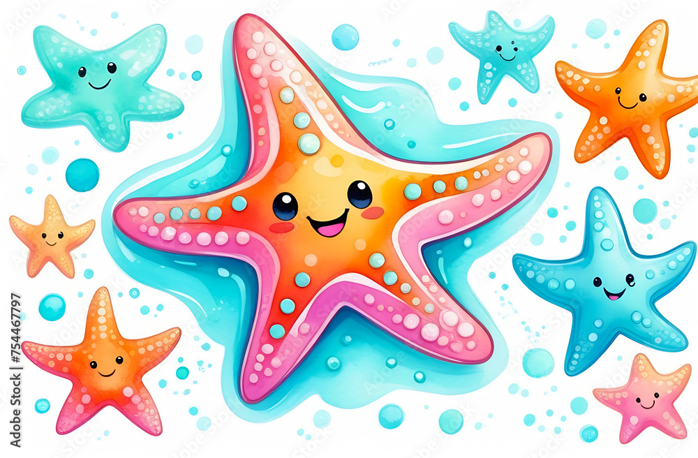 Сute cartoon Starfish Сute cartoon Starfish