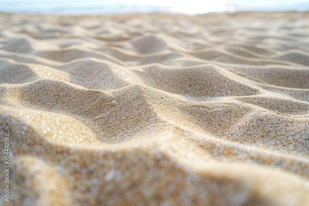 Detailed view of sand on a beach, suitable for travel brochures Detailed view of sand on a beach, suitable for travel brochures