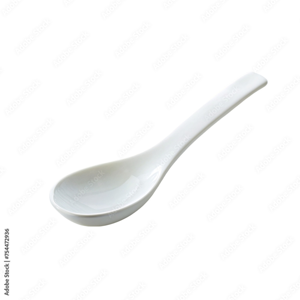 White empty spoon. isolated on transparent background. White empty spoon. isolated on transparent background.