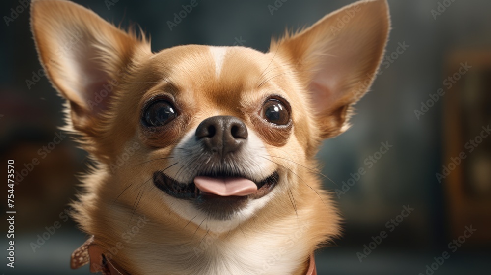 Happy small dog with a big smile. Perfect for pet lovers