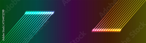 Vector abstract background with neon lines