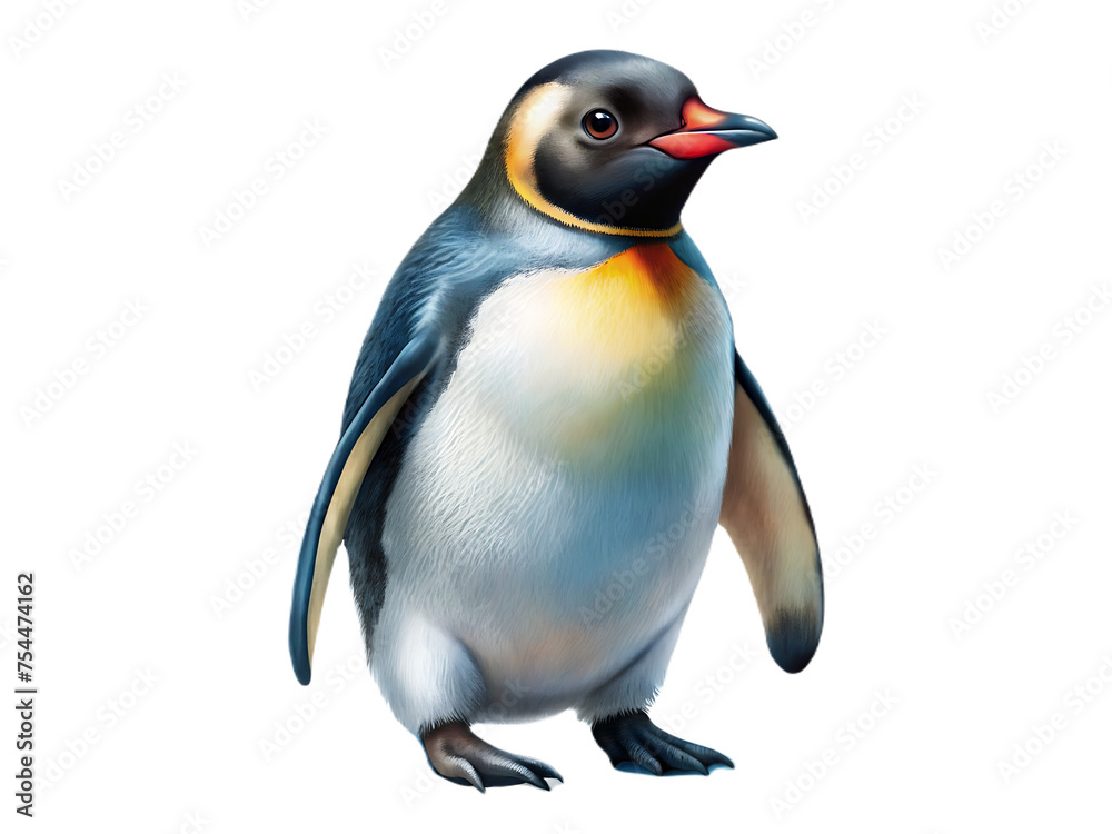 Fototapeta premium Penguin on transparent