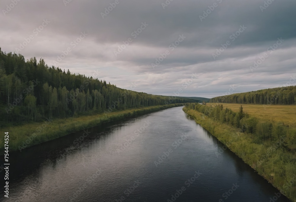 landscape with mountains, forest and a river in front. beautiful scenery landscape with mountains, forest and a river in front. beautiful scenery