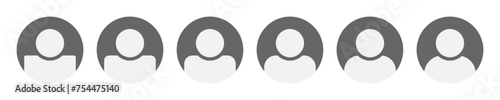 Gender neutral person avatar placeholder. Unrecognizable user profile icon. Generic default human silhouette. Social network account face circle.