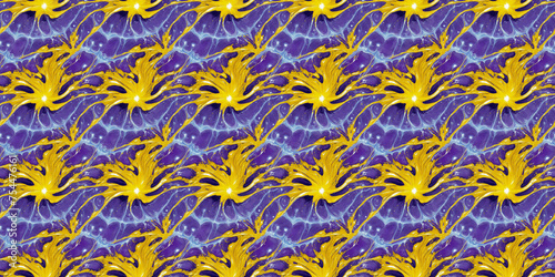 Blue and Yellow Patterned Background