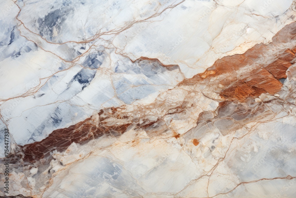 Fototapeta premium Beige brown marble background natural marble texture. Glossy granite slab