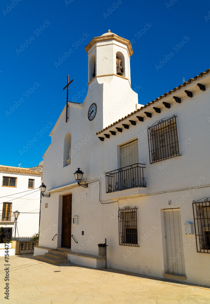 Beautiful church in Altea la Vella, Alicante (Spain)