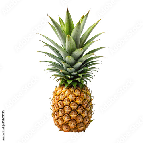Pineapple isolated on transparent background.