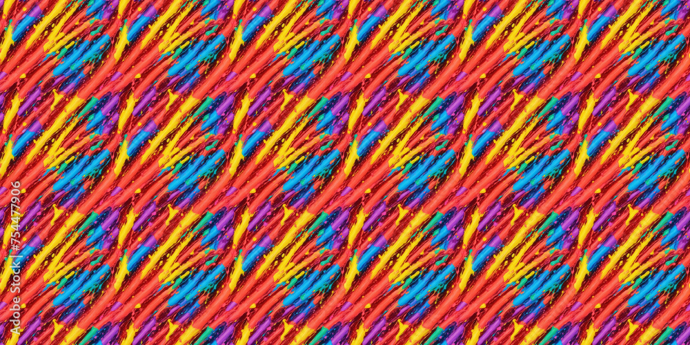 Multicolored Background With Wavy Lines Pattern
