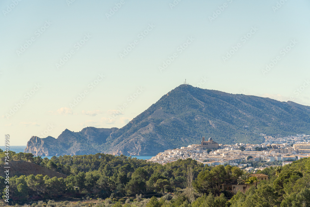 Landscape with mountains and Altea town on background, Alicante (Spain) Landscape with mountains and Altea town on background, Alicante (Spain)