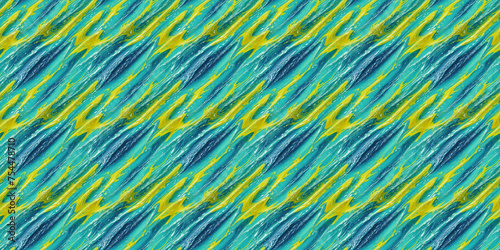Blue and Yellow Wavy Pattern Background