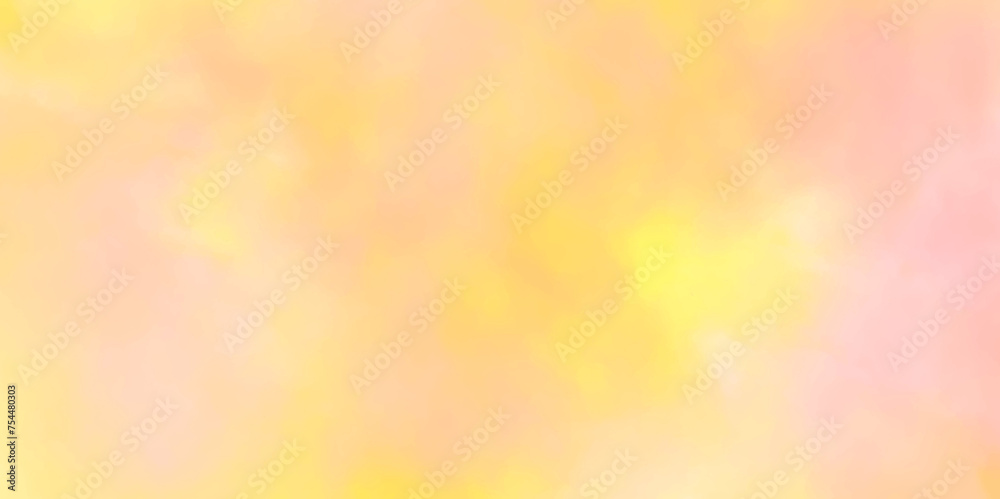Abstract colorful background. Watercolor background with watercolor splashes. Pink yellow sky watercolor background.
