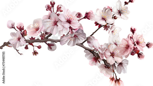 Cherry Blossom flower png isolated on transparent background ,