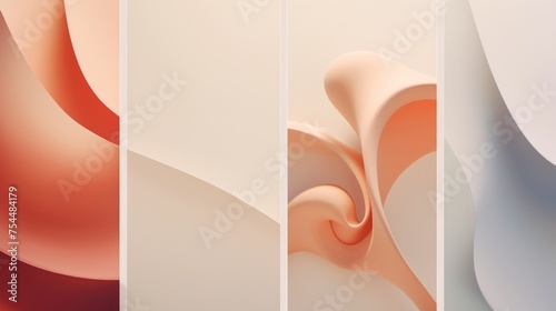 A series of four different colored abstract designs. Perfect for various design projects photo