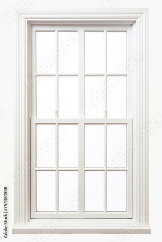 A simple white framed window. Suitable for architectural projects