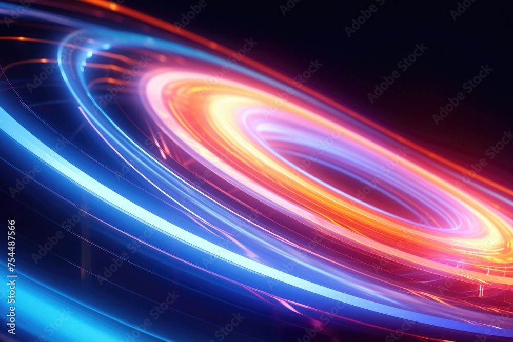 Spiral of light in abstract form. Suitable for backgrounds or artistic designs - obrazy, fototapety, plakaty 