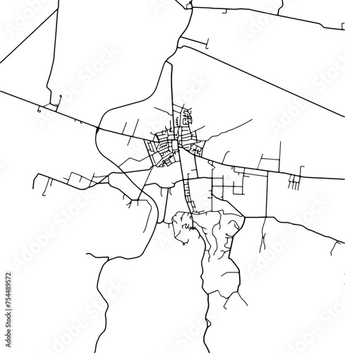 Silhouette map of Virovitica Croatia