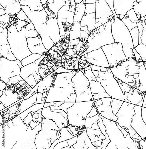Silhouette map of Vicenza Italy