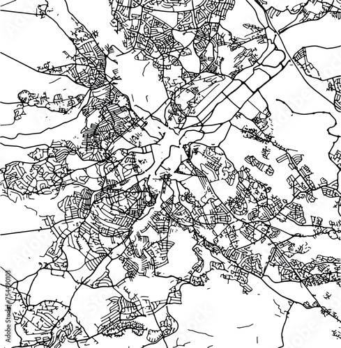Silhouette map of Sheffield United Kingdom