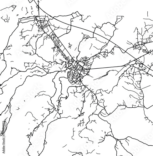 Silhouette map of Samobor Croatia